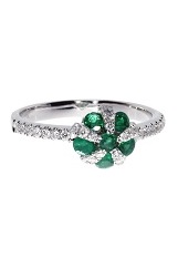 pretty white gold emerald birthstone baby ring